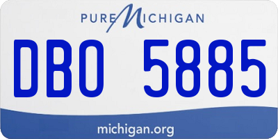 MI license plate DBO5885