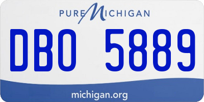 MI license plate DBO5889
