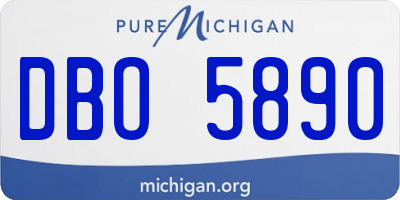 MI license plate DBO5890