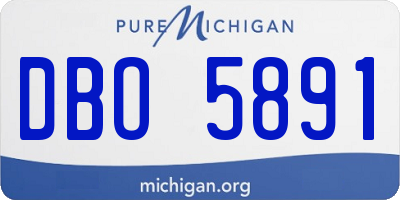 MI license plate DBO5891