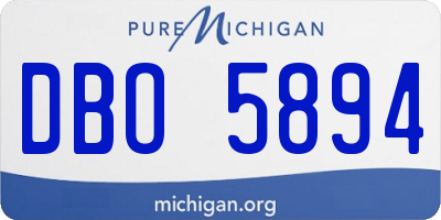 MI license plate DBO5894