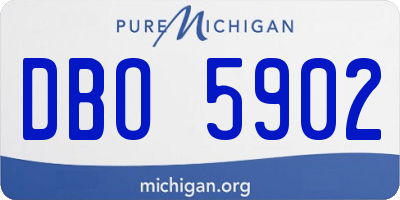 MI license plate DBO5902