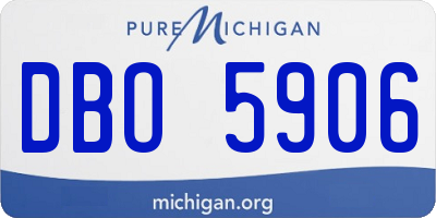 MI license plate DBO5906
