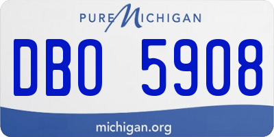 MI license plate DBO5908