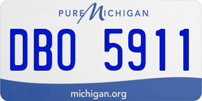 MI license plate DBO5911
