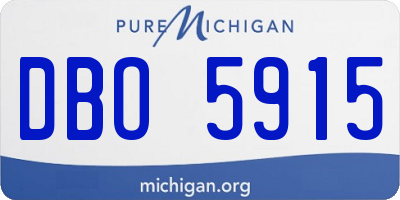 MI license plate DBO5915