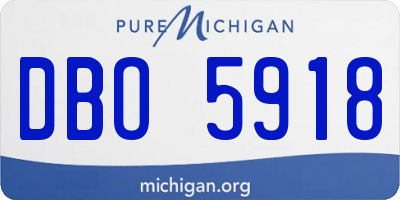 MI license plate DBO5918