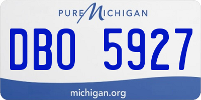 MI license plate DBO5927