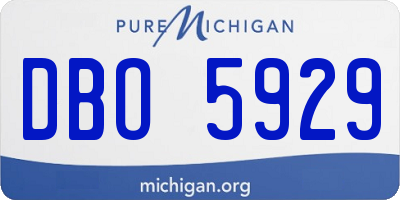 MI license plate DBO5929