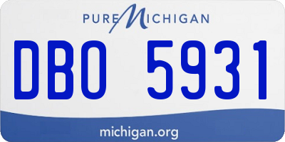 MI license plate DBO5931