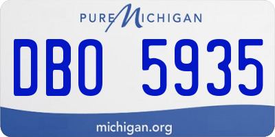 MI license plate DBO5935
