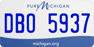 MI license plate DBO5937