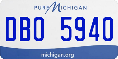 MI license plate DBO5940