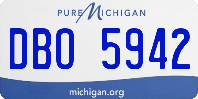 MI license plate DBO5942
