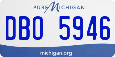 MI license plate DBO5946