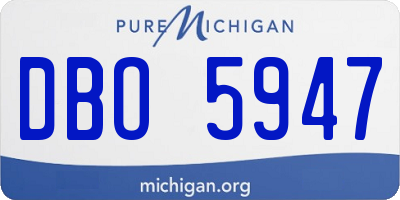 MI license plate DBO5947