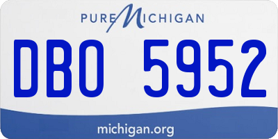 MI license plate DBO5952