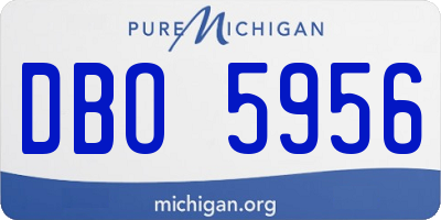 MI license plate DBO5956