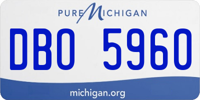 MI license plate DBO5960