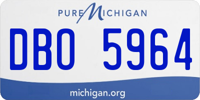 MI license plate DBO5964
