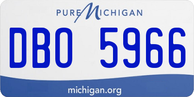 MI license plate DBO5966