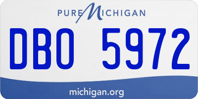 MI license plate DBO5972