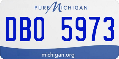MI license plate DBO5973
