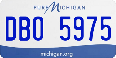 MI license plate DBO5975