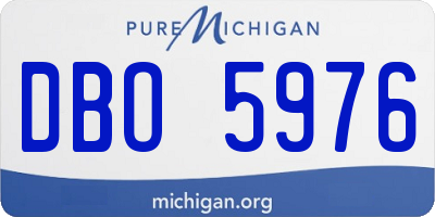 MI license plate DBO5976