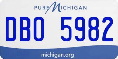 MI license plate DBO5982