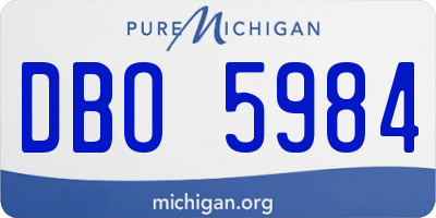 MI license plate DBO5984
