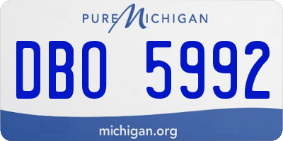 MI license plate DBO5992
