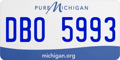 MI license plate DBO5993