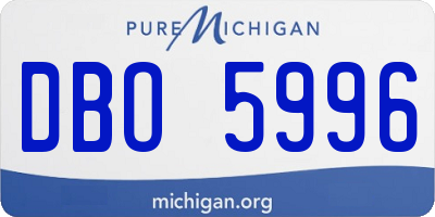 MI license plate DBO5996