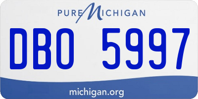 MI license plate DBO5997