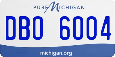MI license plate DBO6004