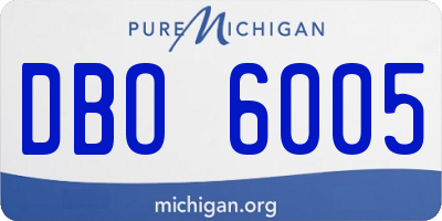 MI license plate DBO6005