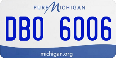 MI license plate DBO6006