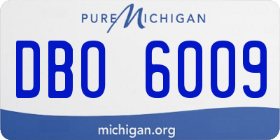 MI license plate DBO6009