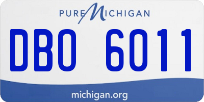 MI license plate DBO6011