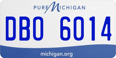 MI license plate DBO6014