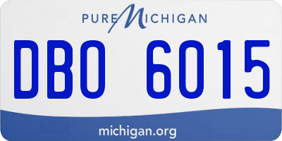 MI license plate DBO6015