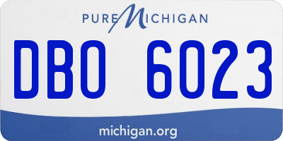 MI license plate DBO6023