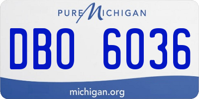 MI license plate DBO6036