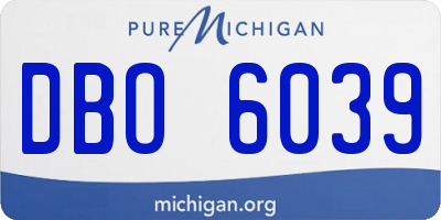 MI license plate DBO6039