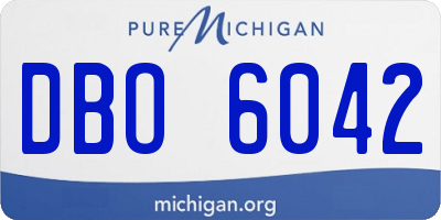 MI license plate DBO6042