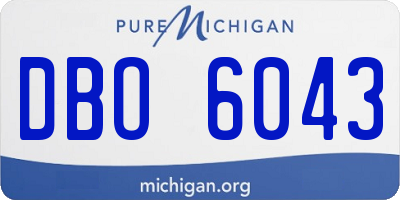 MI license plate DBO6043
