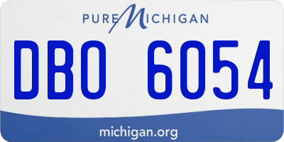 MI license plate DBO6054
