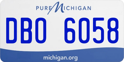 MI license plate DBO6058