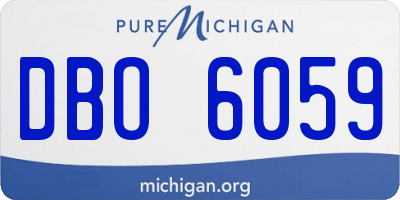 MI license plate DBO6059